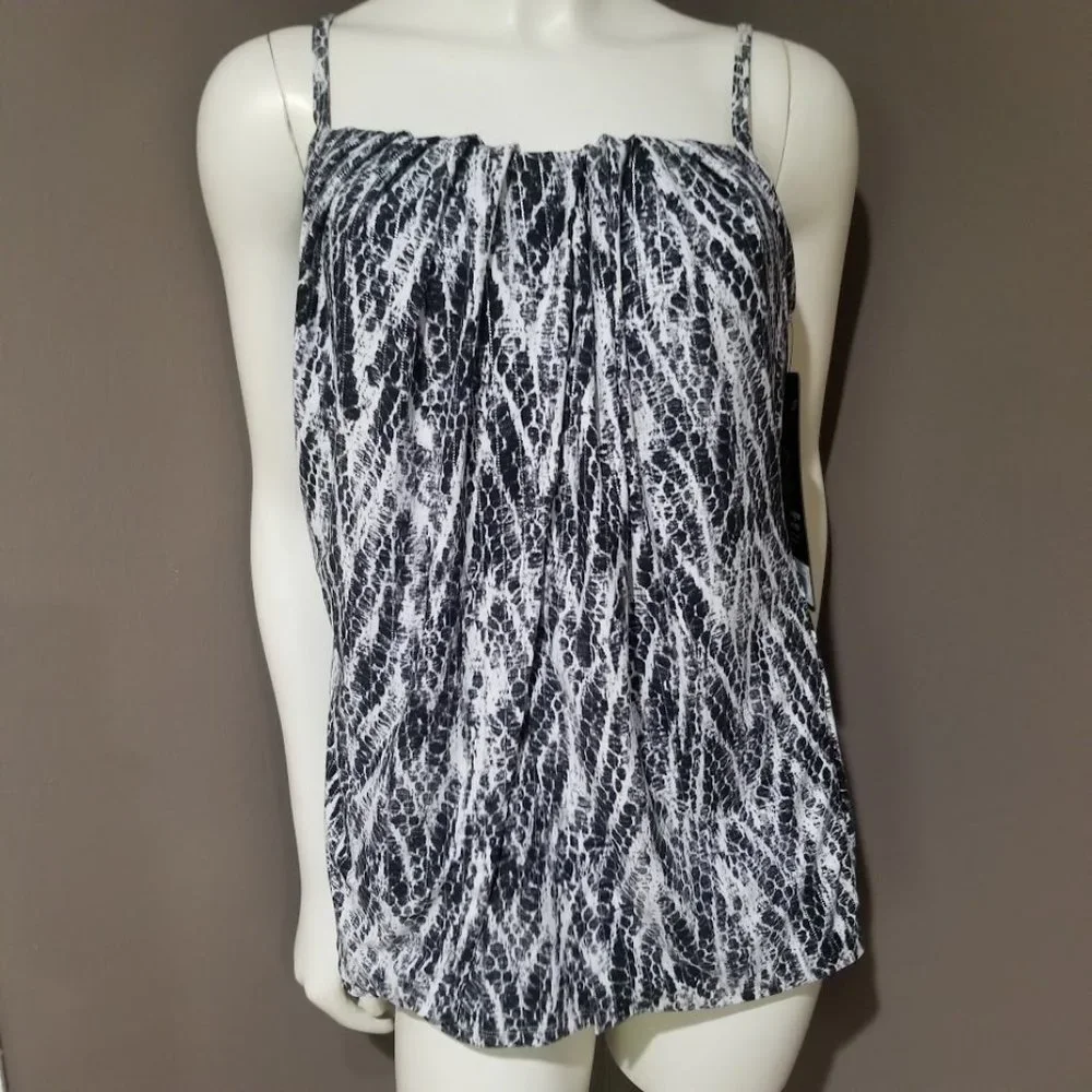 Miraclesuit Chevron Python Jubilee Tankini Top Size 16 - Picture 2 of 10